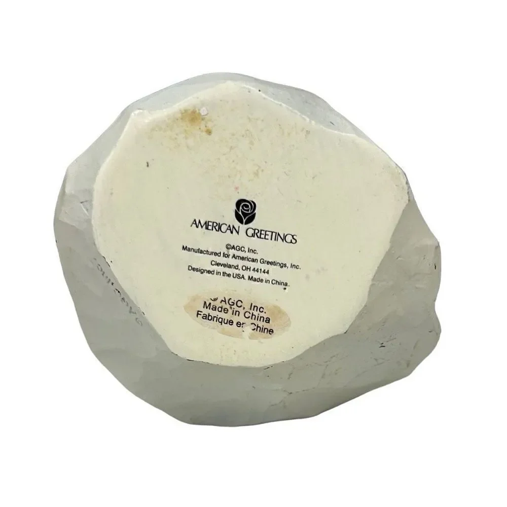 American Greetings White Gold Sculpture of Mother Mary and Baby Jesus Wire Wings